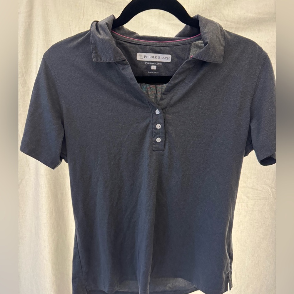 Pebble Beach Performance Polo shirt Large Gray